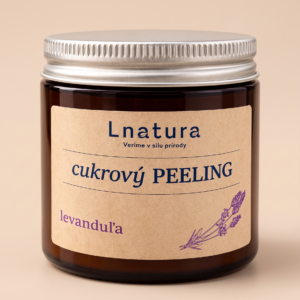 Levanduľový cukrový peeling Lnatura na tvár, pery a telo